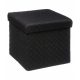  5fünf Simple Smart gepolsterter Pouf, schwarz