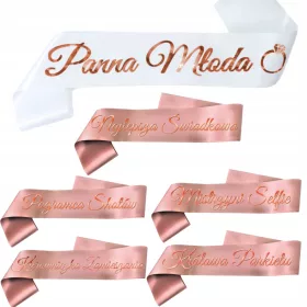    SET AUS 6 STÜCK. Schärpen aus Satin für Junggesellen, Partys, Brautpaare