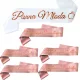  SET AUS 6 STÜCK. Schärpen aus Satin für Junggesellen, Partys, Brautpaare
