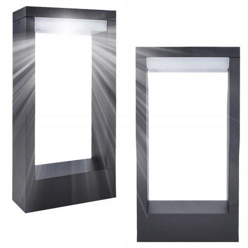  Rechteckiger SuperLED-Lichtmast mit integrierter LED-Quelle, 30 cm, schwarz