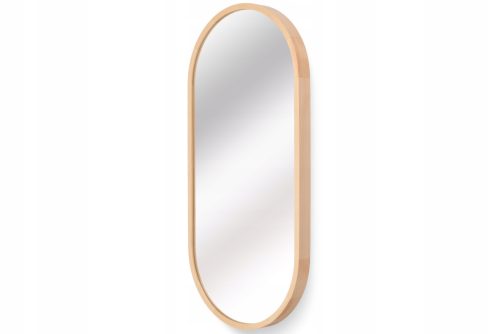  Badezimmer Wandspiegel LEJA oval Holz KIEFER 100x48 STYLISH