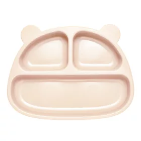    Silikon-Mjölk-Schüssel mit Fächern für Kinder in Form eines Teddybären BLW