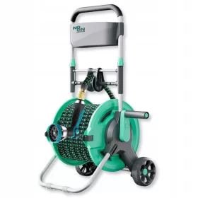    GARTENSCHLAUCH 3/4 30 m FLEXIBEL AUF EINEM WAGEN, NOCTON STRETCHABLE REEL SET