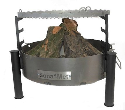 Gartenfeuerstelle XL Grill + verstellbarer Rost S6