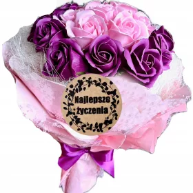    Ein wunderschöner GROSSER Strauß aus Seifenrosen und Seifenblumen für einen Namenstag-Geburtstag