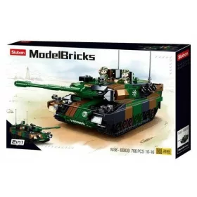    Sluban Model Bricks B0839 Leopard Tank 766 Stück + „Super Bricks Constructor“ Zertifikat