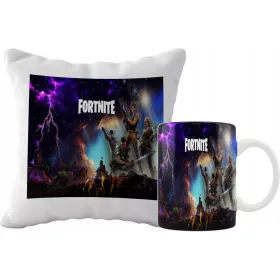    SUPER-BECHER- UND KISSENSET + KOSTENLOSE NAMENSGRAFIKEN FÜR FORTNITE-SPIELE