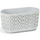  Lamela-Blumentopf 39,4 cm x 19,4 x 20,3 cm, Kunststoff in den Farben Grau und Silber