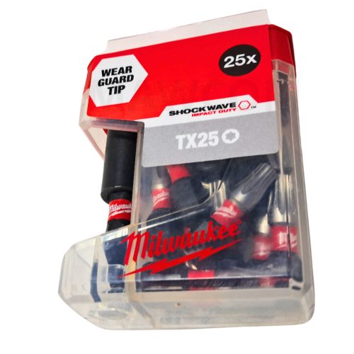  TX25 Schlagbits 25mm 25St. + MILWAUKEE-Halter