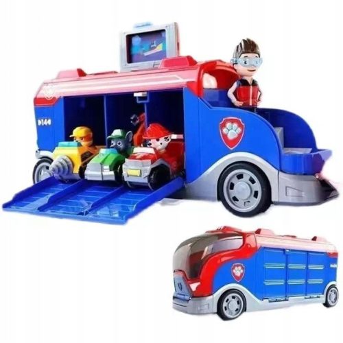  PAW PATROL GROSSER PATROUILLENWAGEN + 3 HUNDE RYDER AUTOS PARKPLATZ