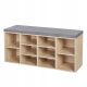  Songmics Schuhschrank mit Sitzfläche 104 x 48 x 30 cm Buche hell