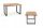  Halmar Radus rechteckiger Tisch 140 x 85 x 76 cm, Natureiche
