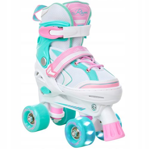  RAVEN Lia Mint verstellbare Rollschuhe 30–33 LED-Räder