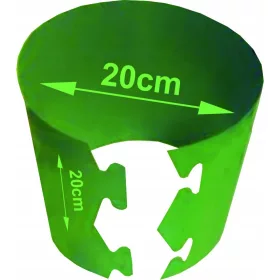    25× Tomatenzylinder stark, steif, langlebig – PVC – 20x20 / 6,28L *Grün*