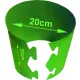  25× Tomatenzylinder stark, steif, langlebig – PVC – 20x20 / 6,28L *Grün*