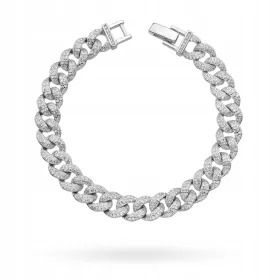  SILBERARMBAND pr. 925 Pancerka mit Zirkonen