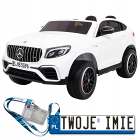    Auto Mercedes GLC 63S für Kinder Weiß + Allradantrieb + MP4 + LED + Öko-Leder +