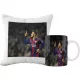  SUPER-BECHER- UND KISSENSET + KOSTENLOSE NAMENS-NEYMAR-FUSSBALLSPIELER-DESIGNS