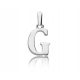  Glatter Damenanhänger aus 925er Silber, Buchstabe G