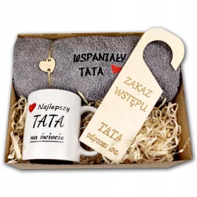    Vatertagsgeschenk für Vater, Handtuch mit Stickerei, Geschenkbox