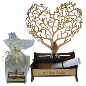    HOCHZEITS-SOUVENIRS, HOCHZEITSBAUM, GESCHENK, WÜNSCHE, BANK, HERZ