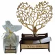  HOCHZEITS-SOUVENIRS, HOCHZEITSBAUM, GESCHENK, WÜNSCHE, BANK, HERZ