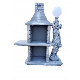  Betongrill Gartenkamin verstärkt mit Solarlampe