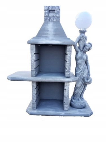  Betongrill Gartenkamin verstärkt mit Solarlampe