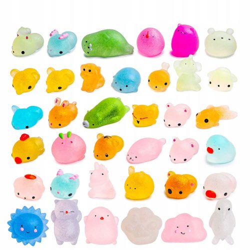  MOCHI SQUISHY SPIELZEUG GLATTES GLITZER SENSORISCHES SPIELZEUG 40 STÜCK