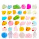  MOCHI SQUISHY SPIELZEUG GLATTES GLITZER SENSORISCHES SPIELZEUG 40 STÜCK