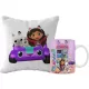  SUPER-BECHER- UND KISSEN-SET + KOSTENLOSE NAMENS-CAT-HOUSE-GABI-GRAFIKEN