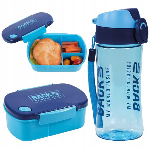  Wasserflasche + Lunchtasche mit zwei BackUP-Fächern