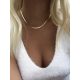  GOLD CELEBRITY Halskette Schlange CHOKER Stahlschlange