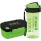  FLASCHE + LUNCHBOX MIT ZWEI FÄCHERN GRÜN DERFORM / BACKUP