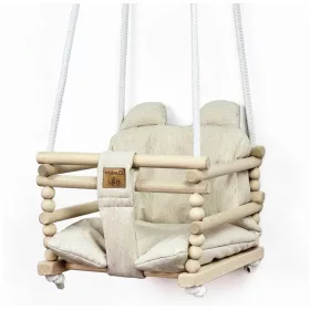    Kinderschaukel aus Holz mit Teddybär für den Garten, Mamcilale