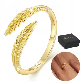  Silberring 925 Gold Damenringe Silber verstellbar