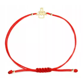  Vergoldetes Armband mit einem Engel an einer Schnur. 925