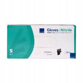    Abena Classic Sensitive Einweghandschuhe, Größe S, schwarz, 100 Stück