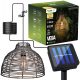  KRONLEUCHTER SOLAR LED HÄNGENDE GARTENLAMPE DECKE RATTAN BOHO LOFT