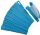  gebundenes Etikett blau 17 x 16 cm 100 Stk.