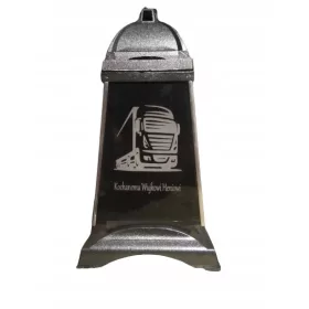  Taschenlampe mit TIR-Gravur und schwarzem Glas