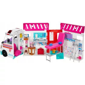    Barbie - Krankenwagen Mobile Klinik-Set mit 20 Zubehörteilen HKT79