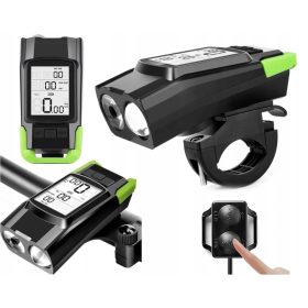    Leistungsstarke Fahrrad-Front-LED-Lampe vorne USB, helles Licht, Gegenklingel