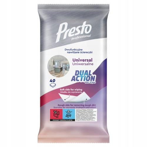  Presto Doppelfunktions-Feuchttücher 40 Stück