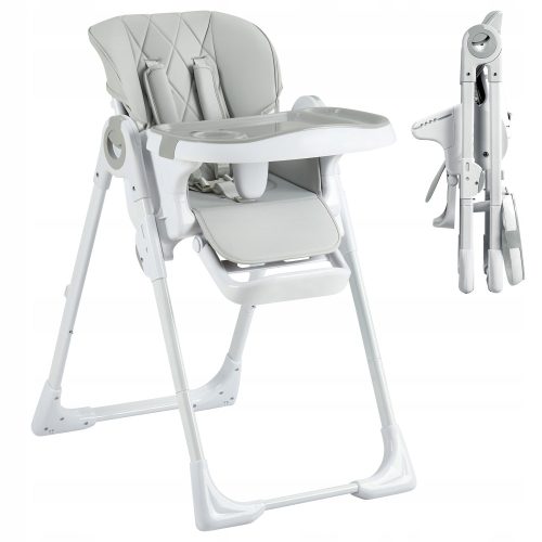  Kinderstühle, klappbarer, verstellbarer Kinderstuhl, 15 kg, grau