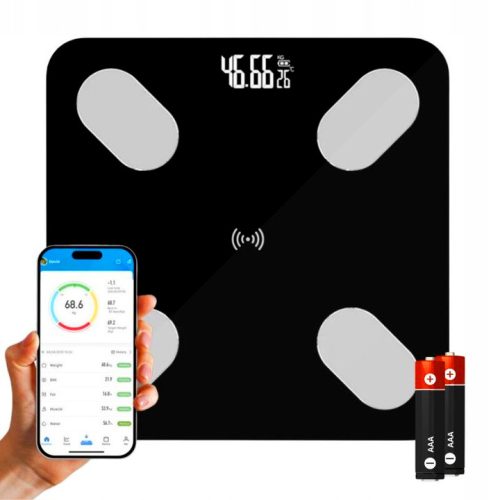  ANALYTISCHE BADEZIMMERWAAGE SLIM 180KG SMART+ 31in1 ANDROID iOS PRÄZISE