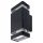  Led-Lux Gartenwandleuchte Schwarz, Grautöne und Silber GU10 0 W