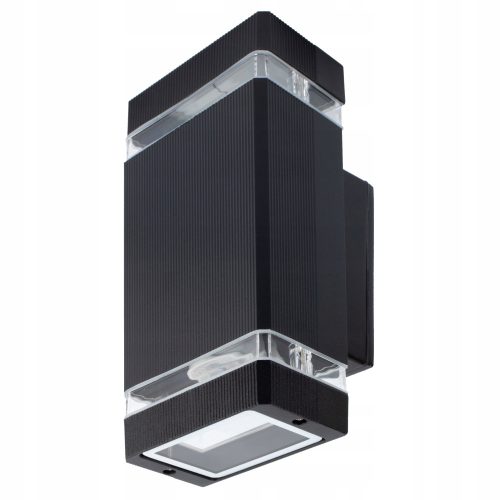  Led-Lux Gartenwandleuchte Schwarz, Grautöne und Silber GU10 0 W
