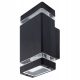  Led-Lux Gartenwandleuchte Schwarz, Grautöne und Silber GU10 0 W