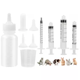    Spritzen-Saugflasche für Kätzchen, Welpen, Set mit Taktiken